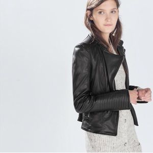 Zara faux leather jacket